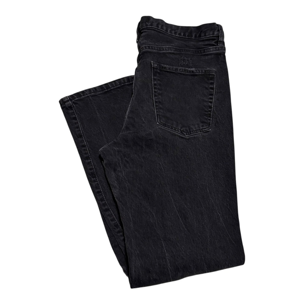 Free People Black Straight Leg Jeans Women's 29 (Fits‎ 32x28.5) Button Fly